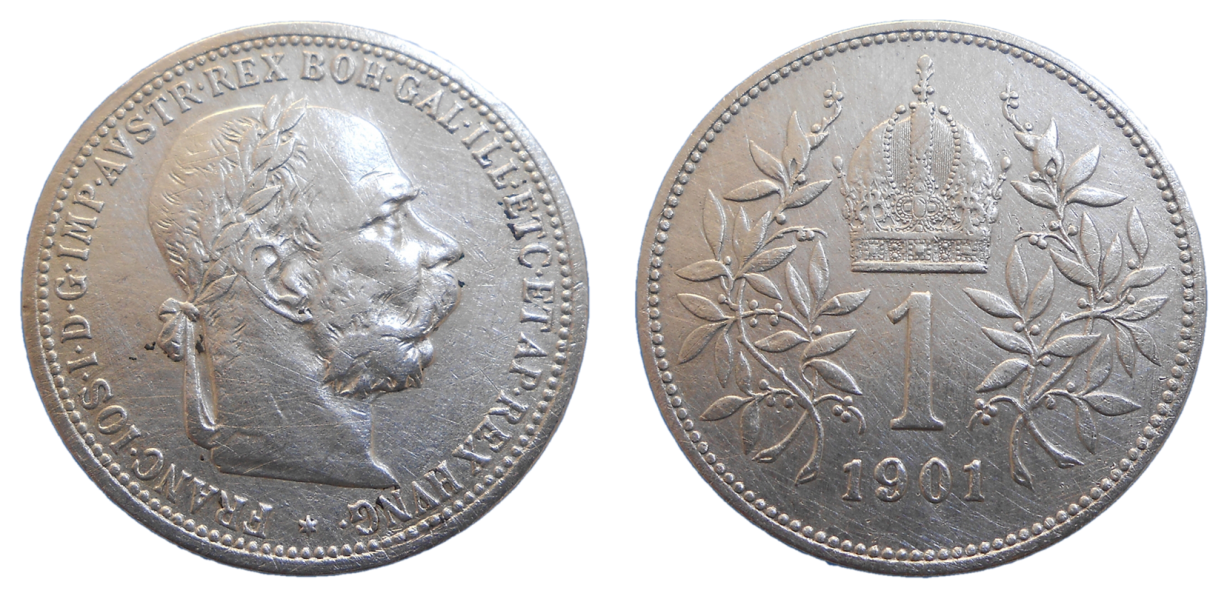 František Jozef I. 1 Koruna 1901 Bz